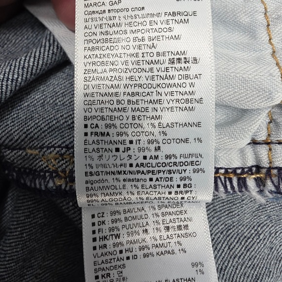 GAP Cheeky Straight High Rise Jeans Dark Wash Button Fly Women Size 14 32 Long - Picture 6 of 12